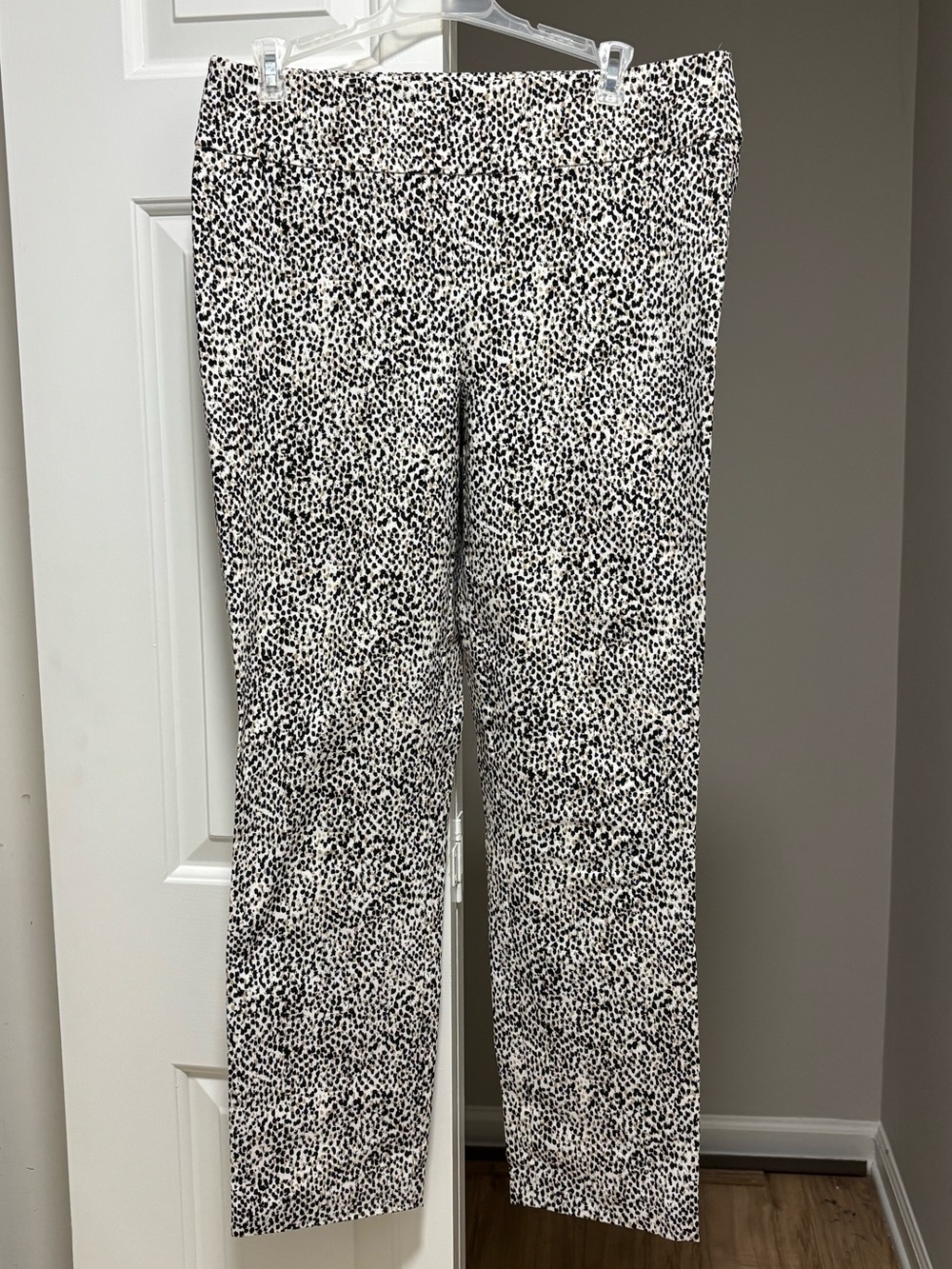 Straight Leg Dress Pants Leopard Print